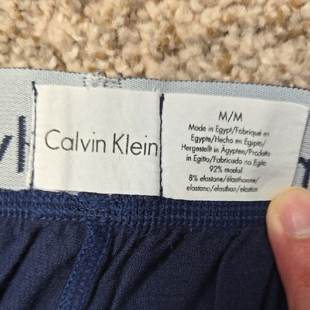 Calvin Klein Blue Sweatpants Comfortable Joggers - Picture 2 of 3